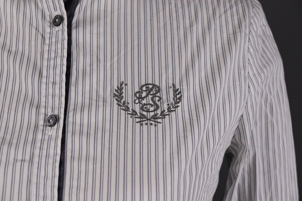 Paul & Shark Yachting Stretch White Stripe Long Sleeve Blouse Shirt – Size 40