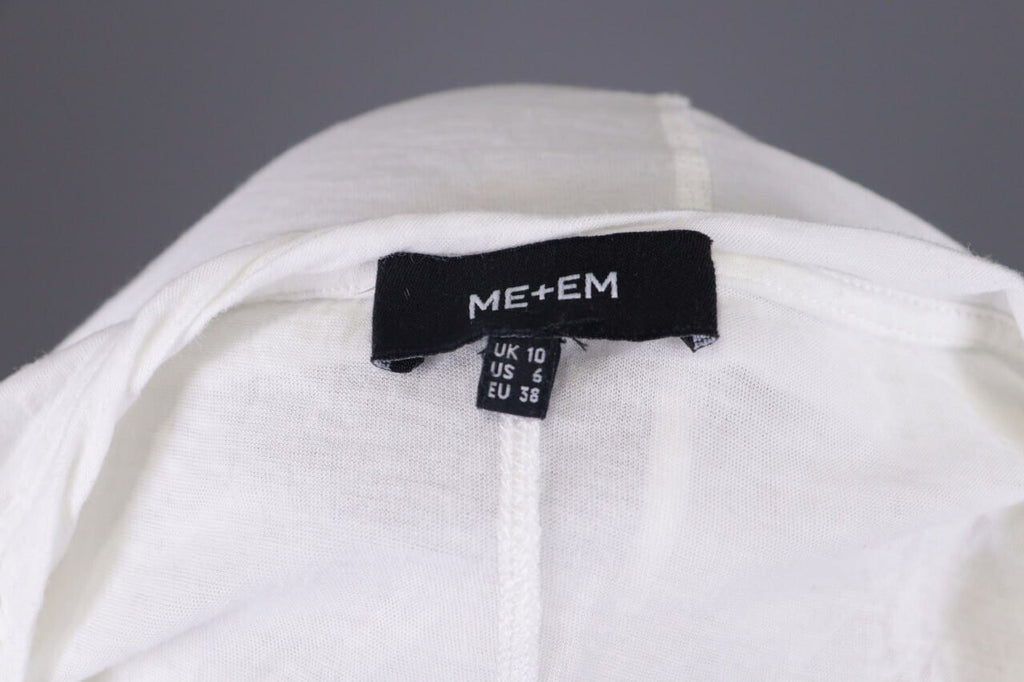 Me+Em White Relaxed Summer Mesh Top Blouse Sweater – Size UK 10 / US 6