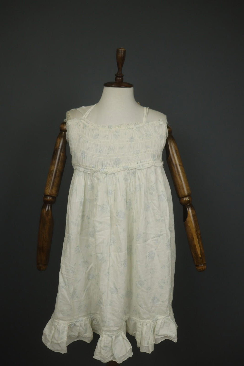 RALPH LAUREN Denim & Supply White Floral Spaghetti Strap Smocked Dress Sz XL