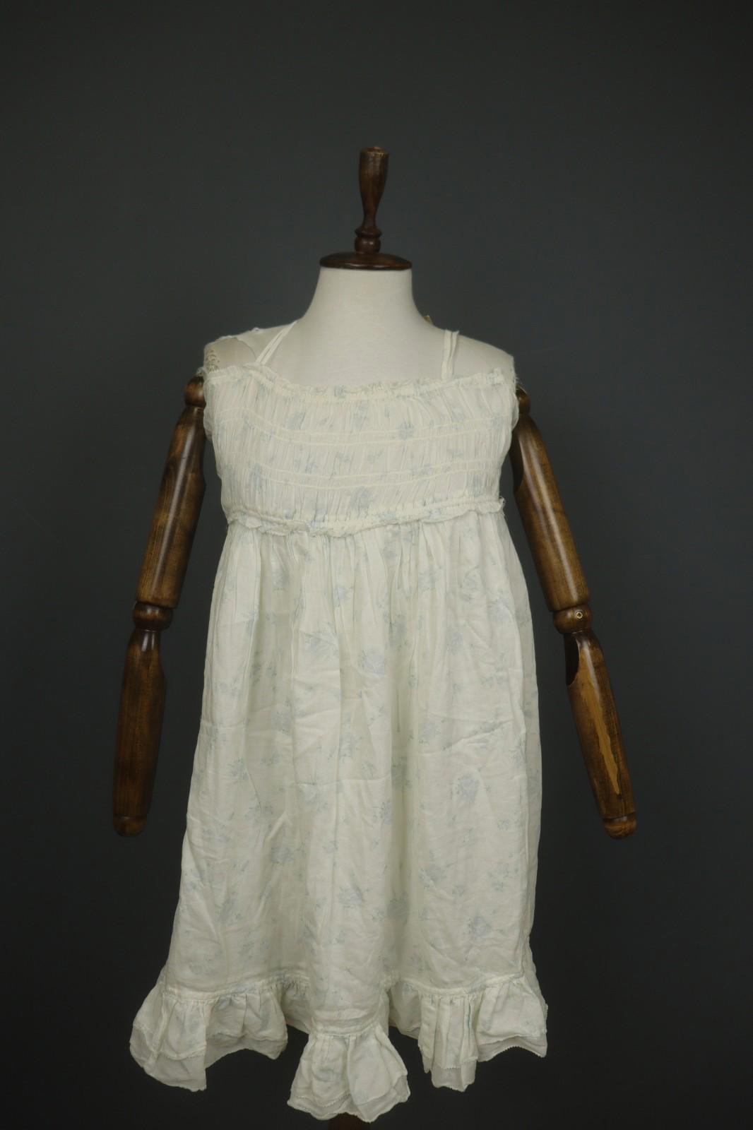 RALPH LAUREN Denim & Supply White Floral Spaghetti Strap Smocked Dress Sz XL