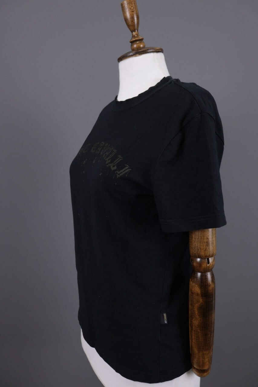Just Cavalli Black Big Logo Black Short Sleeve T-Shirt – Size L