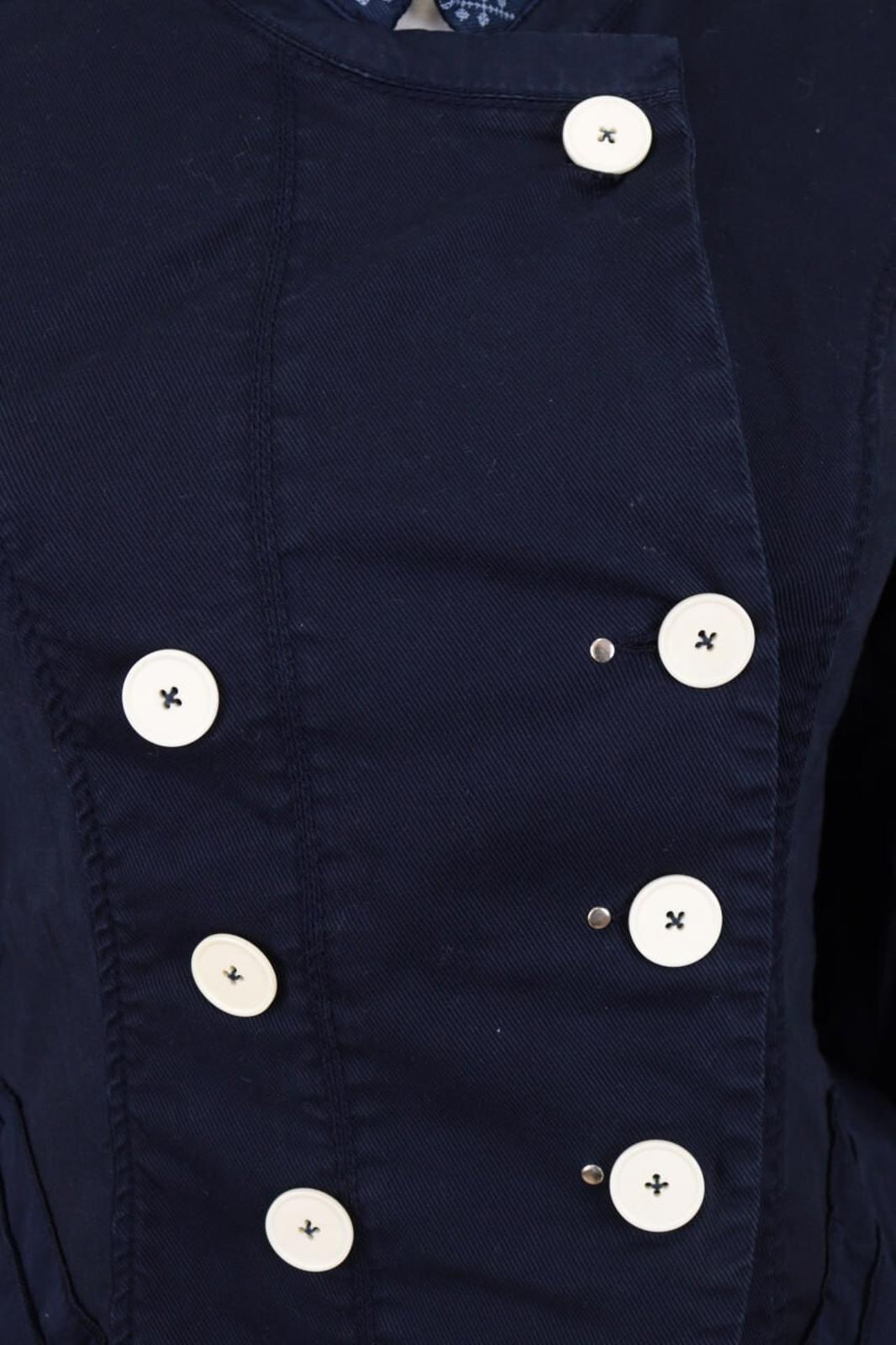 HIGH USE Jacket Navy Blue Denim Double Breasted Lightweight – Size US 6