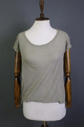 TRANSIT PAR-SUCH Gray Crew Neck Casual Short Sleeve Pullover T-Shirt Top – Size 2