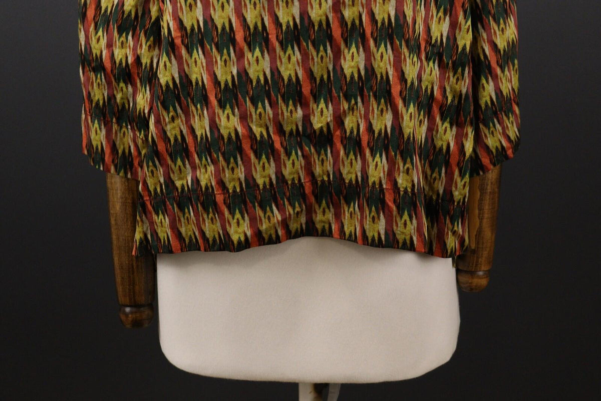 ISABEL MARANT ETOILE Multicolor Abstract Long Sleeve Blouson Top Shirt – Size 38