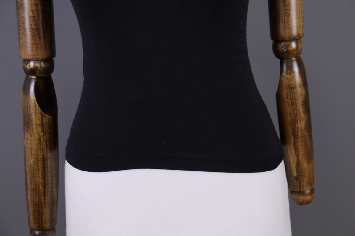 Wolford Black Short Sleeve Bodycon Top Shirt – Size XS