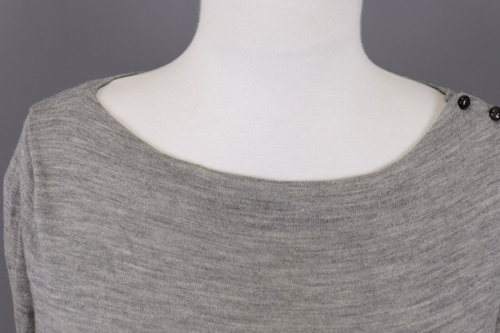 J. Crew Gray Merino Wool Sweater Long Sleeve Top – Size L