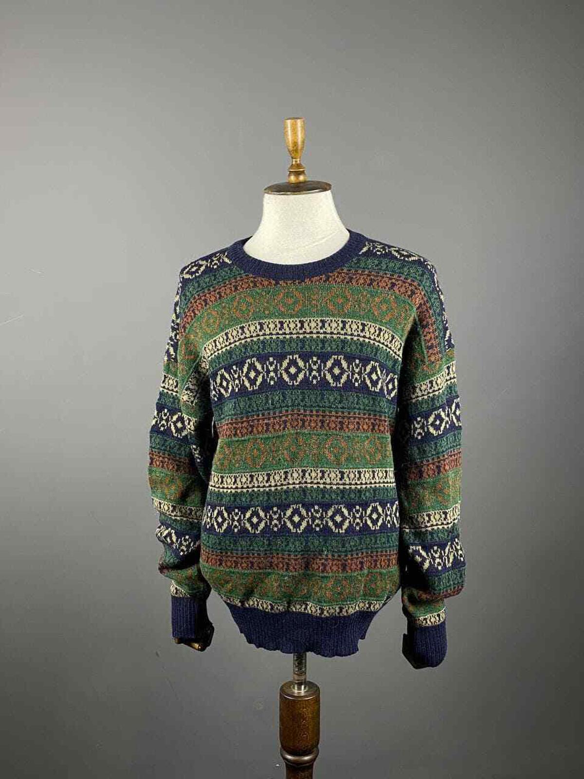 LACOSTE Vintage Multicolor Knitted Wool/Alpaca/Acrylic Sweater – Size 5/L