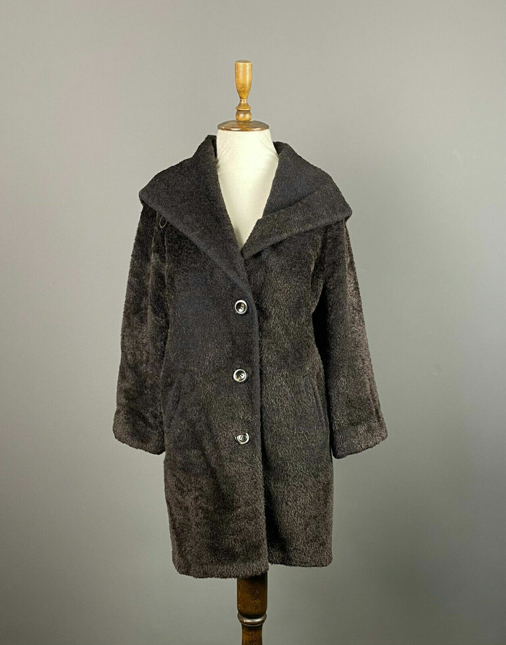 Max Mara Brown Alpaca Wool Oversized Hooded Over Coat – Women's US 8 GB 10