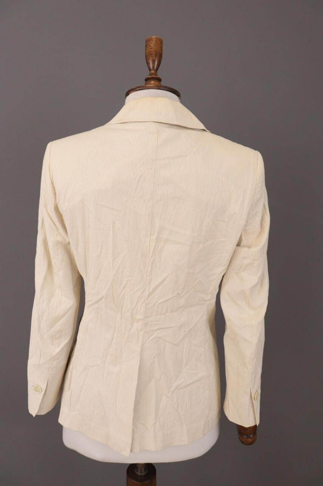 WEEKEND MAX MARA Beige Pinstripe One Button Blazer Jacket – Size USA 10