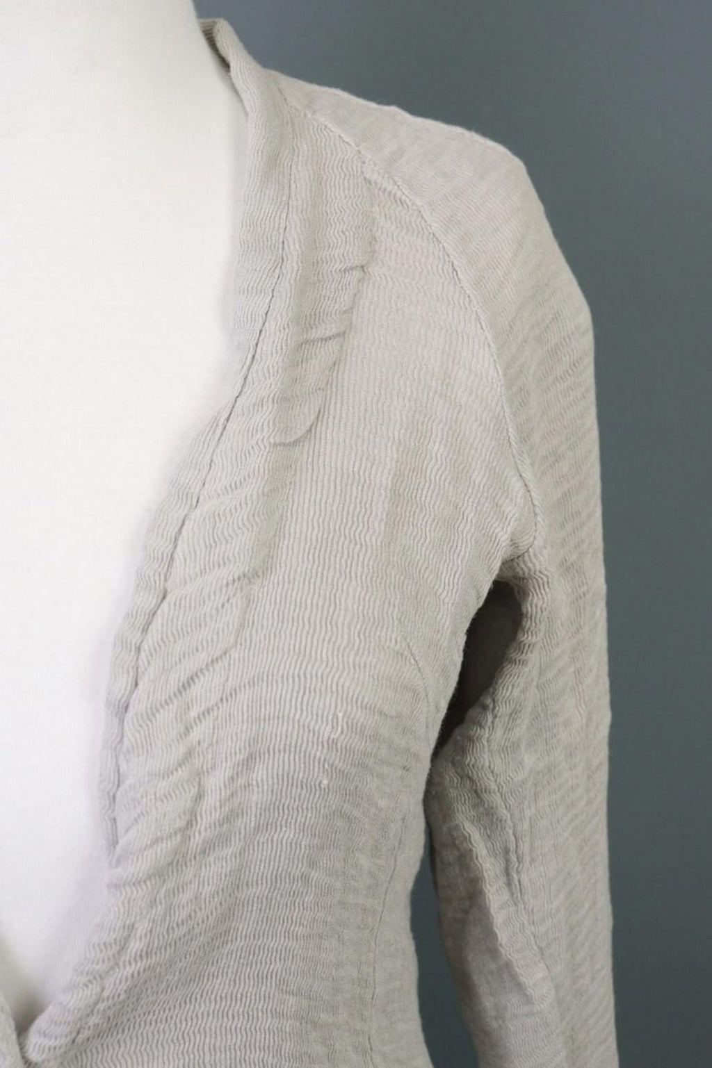 TRANSIT PAR SUCH Gray Linen Lagenlook Long Cardigan Sweater – Size 2