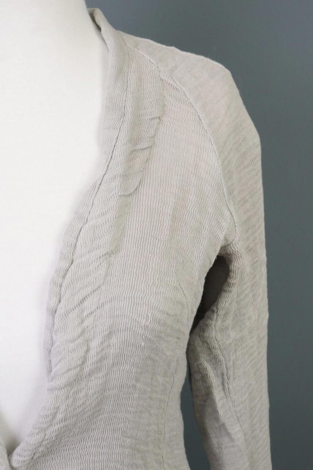 TRANSIT PAR SUCH Gray Linen Lagenlook Long Cardigan Sweater – Size 2
