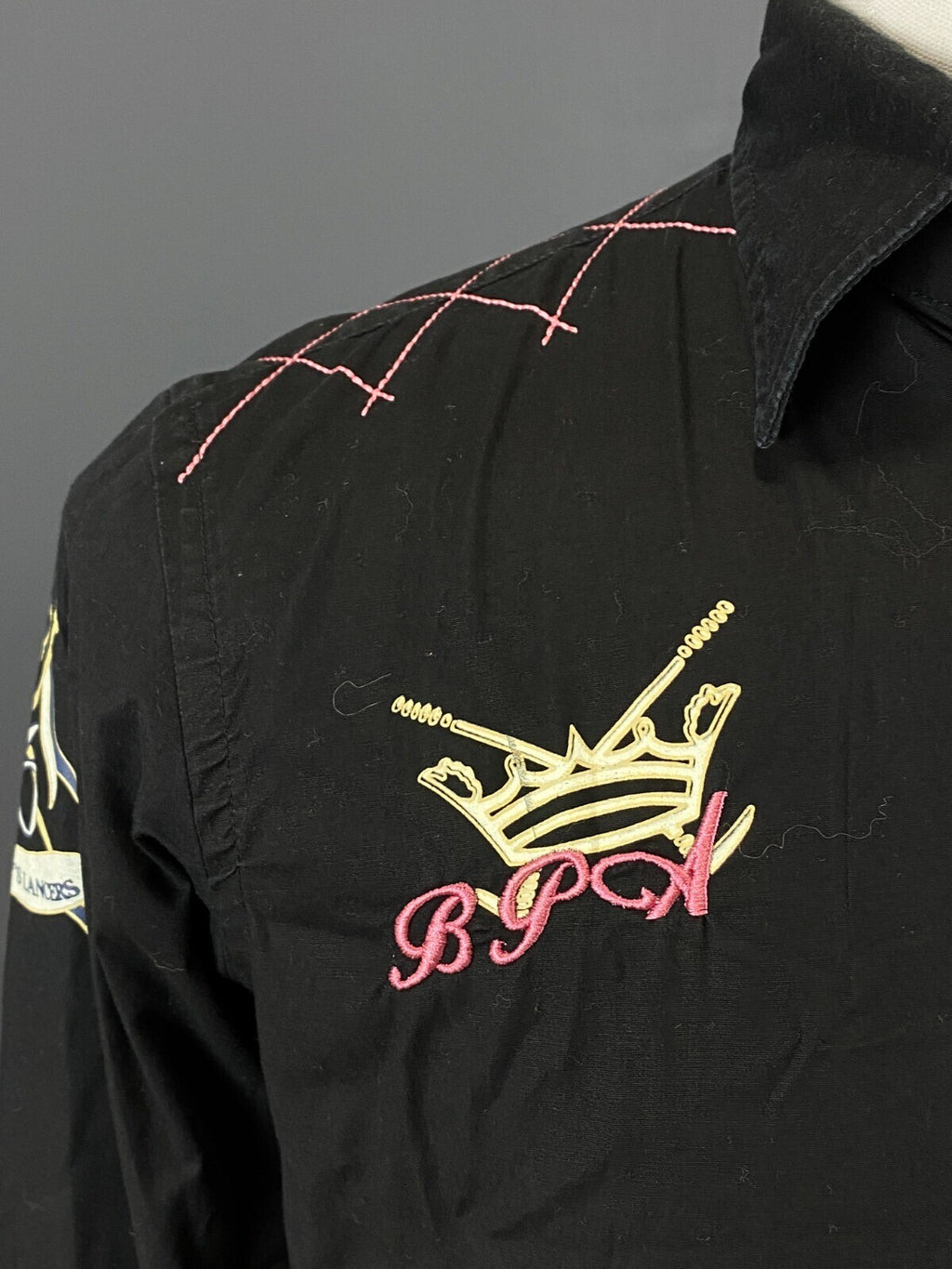 La Martina Queens Polo Society Black Long Sleeve Button Down Shirt – Size M
