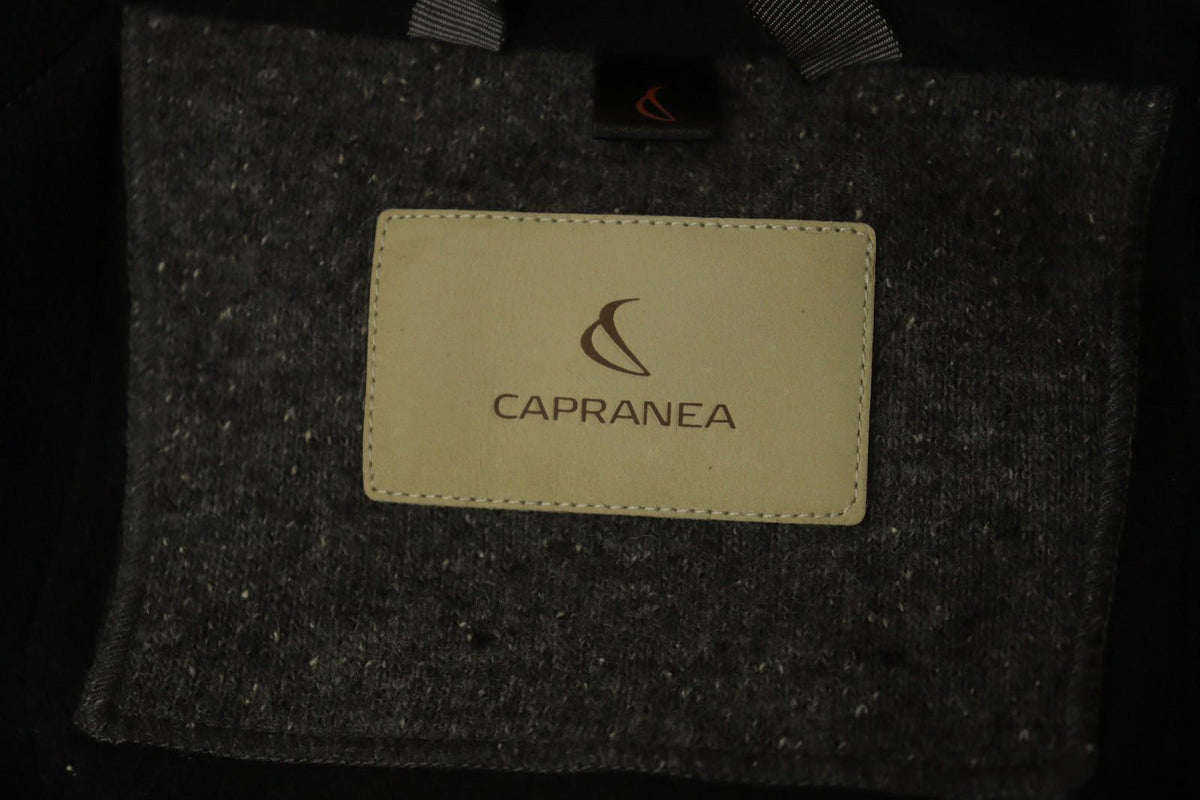 CAPRANEA Black Gray Slim Fit Long Sleeve Mock Neck Full Zip Jacket – Size 38
