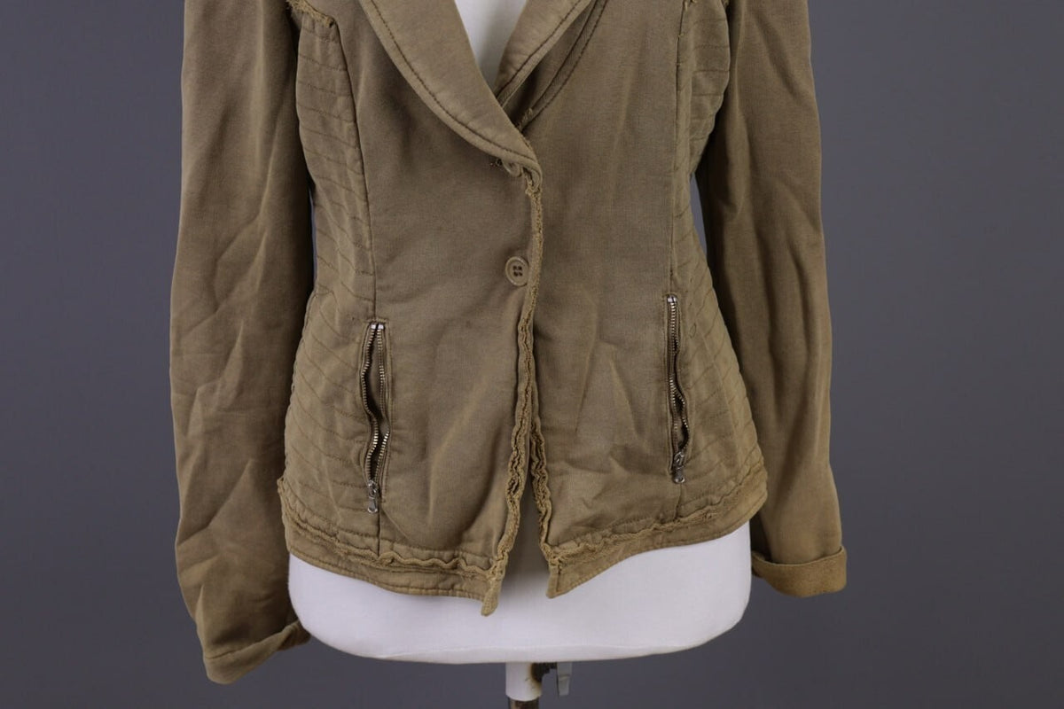 Transit Par Such TR-900 Brown Button Down Designer Jacket – Size 4 / XL