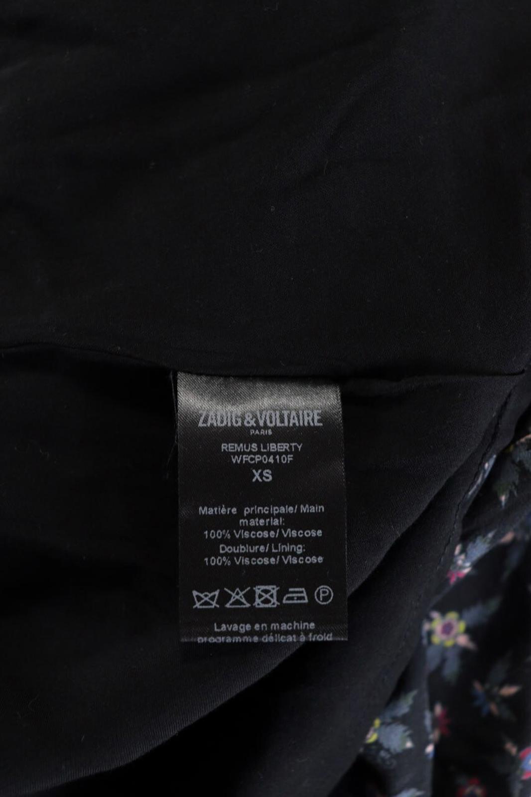 ZADIG & VOLTAIRE Remus Liberty Black Floral Long Sleeve Summer Dress – Size XS