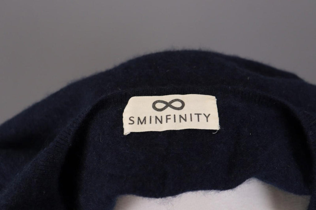SMINFINITY Blue 100% Cashmere Knit Oversized Sweater S