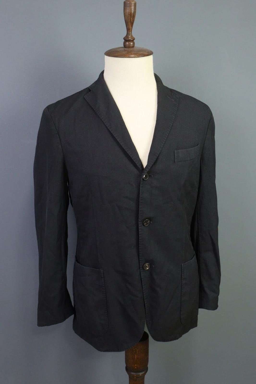 BOGLIOLI Black Wool Formal Notch Lapel Single Breasted Blazer K Jacket – Size 50