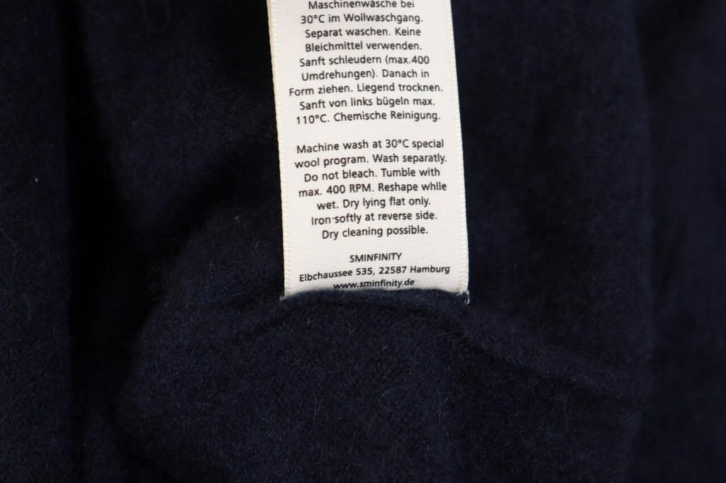 SMINFINITY Blue 100% Cashmere Knit Oversized Sweater S