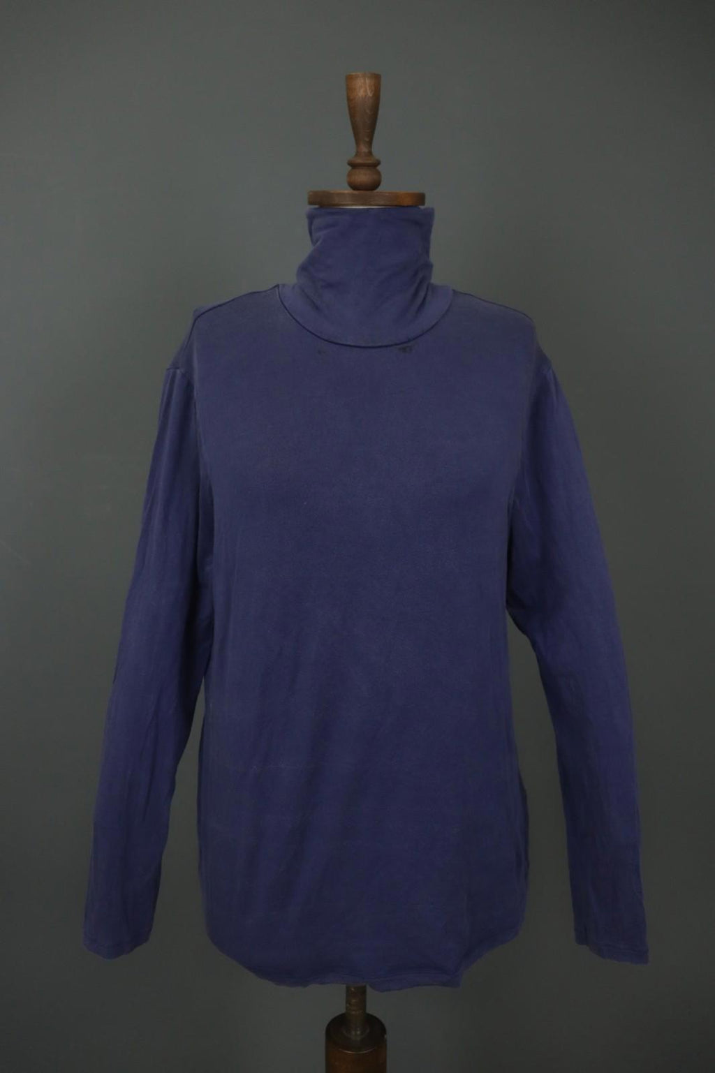 GUDRUN SJODEN Navy Knitted Long Sleeve Turtle Neck Pullover Sweater – Size L