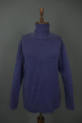 GUDRUN SJODEN Navy Knitted Long Sleeve Turtle Neck Pullover Sweater – Size L
