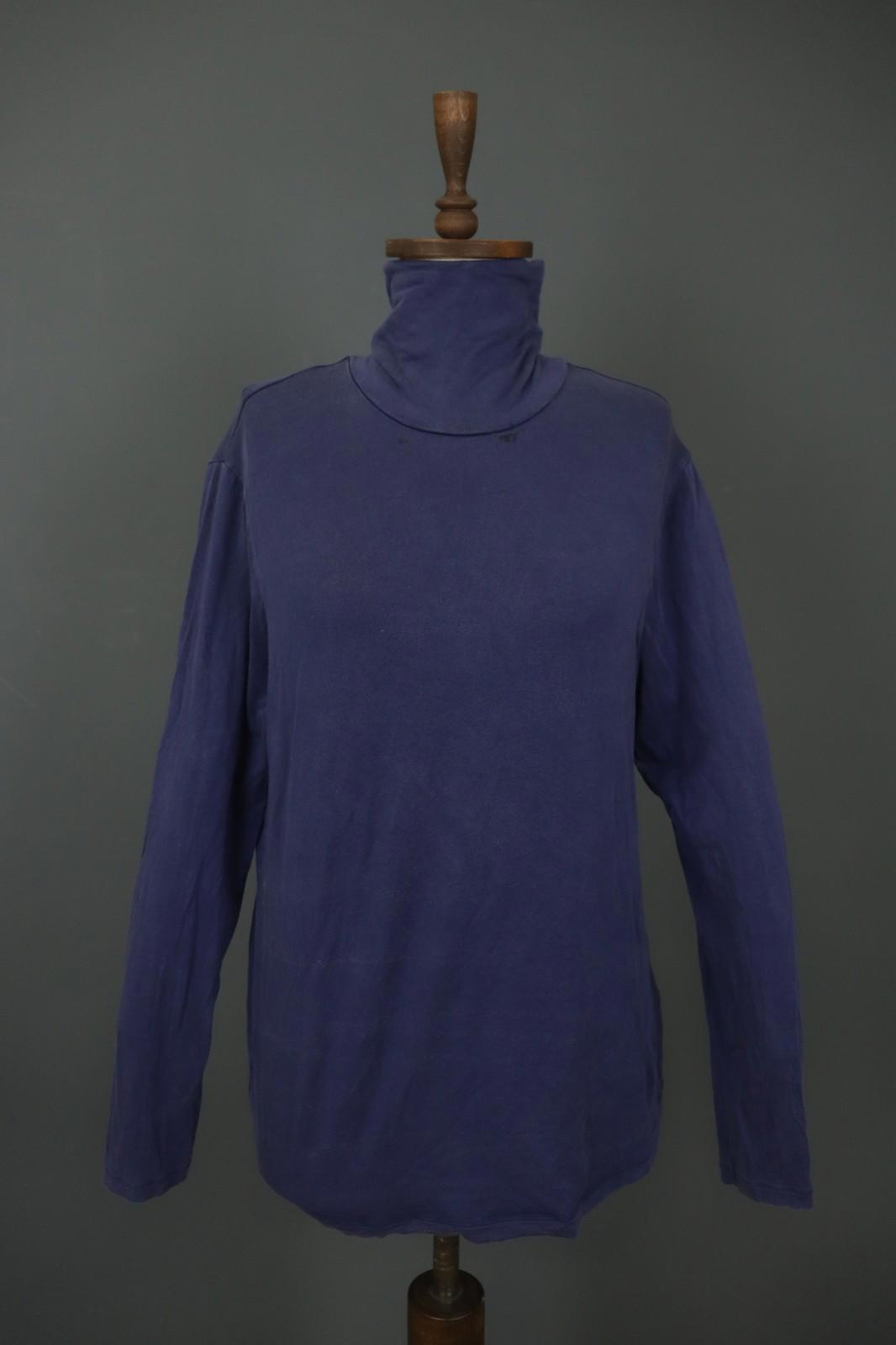 GUDRUN SJODEN Navy Knitted Long Sleeve Turtle Neck Pullover Sweater – Size L