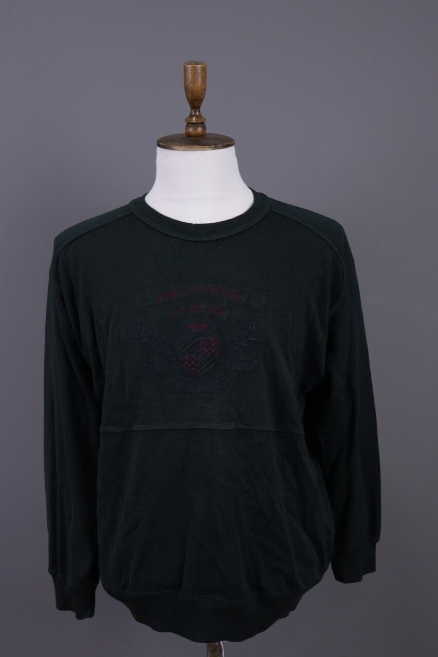 Vintage Paul & Shark Yachting Green Big Logo Knit Sweater Jumper – Size XL