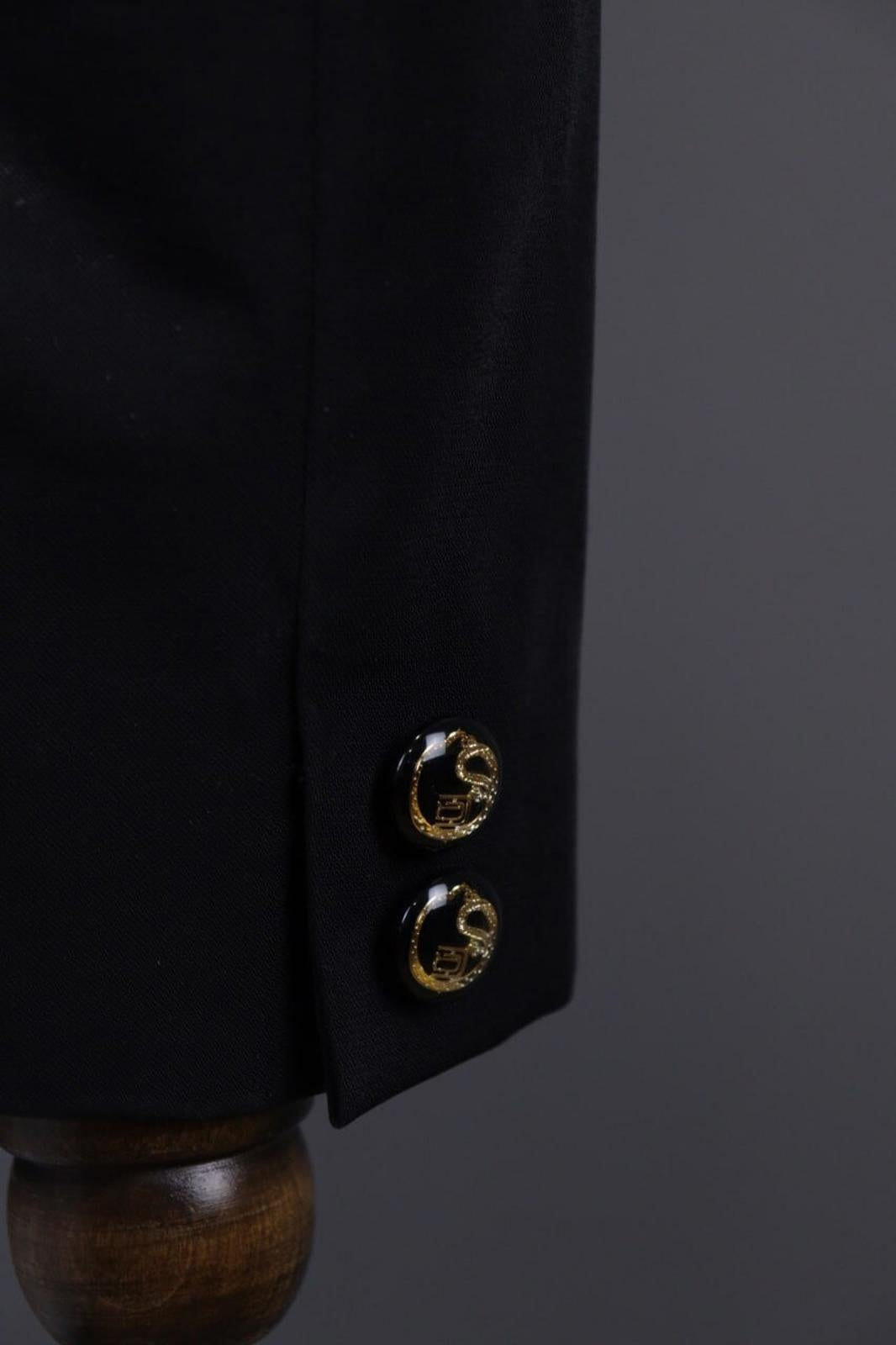 CLASS ROBERTO CAVALLI Black Two Button Lightweight Blazer Jacket – Size 44