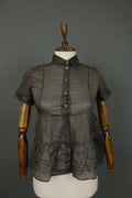 BURBERRY LONDON Brown Slim Fit Short Sleeve Collared Button-Up Shirt Top – Size 38