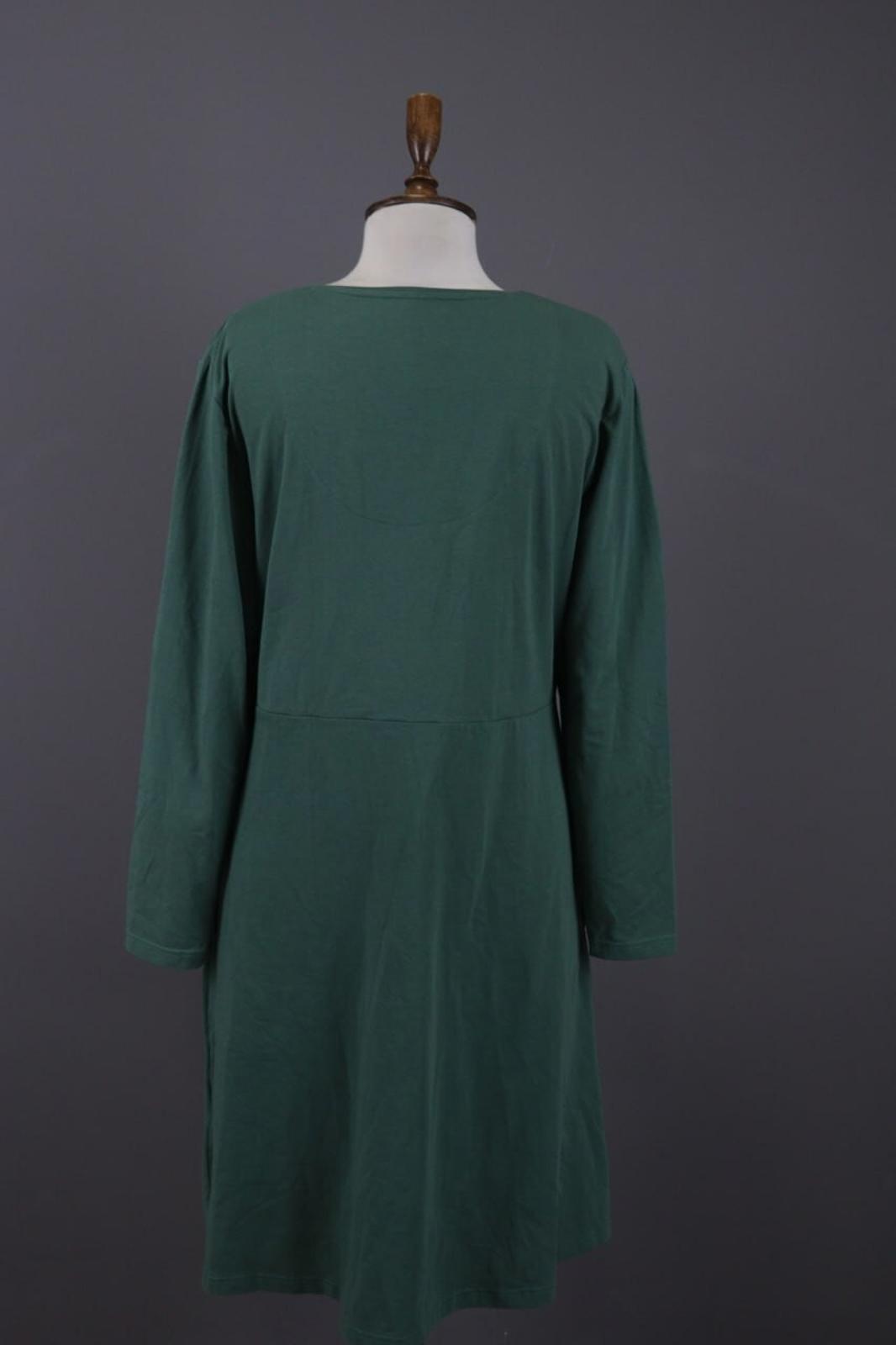 GUDRUN SJODEN Green Oversized Long Sleeve Sweater Knit Midi Dress – Size L