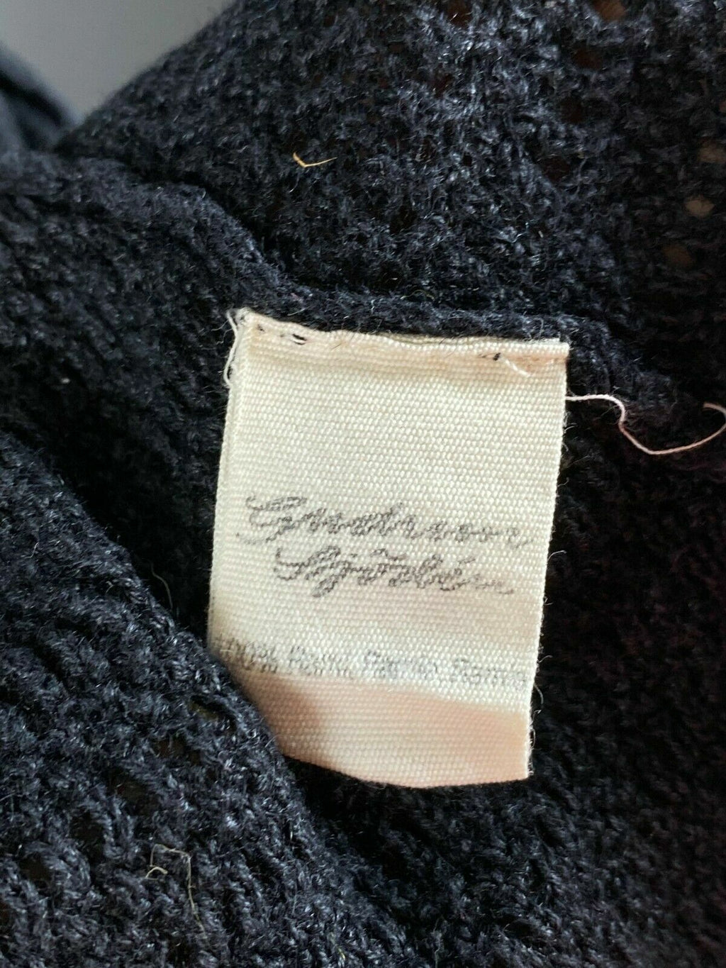 Gudrun Sjoden Black Knit Crochet Cardigan Sweater – Women's S