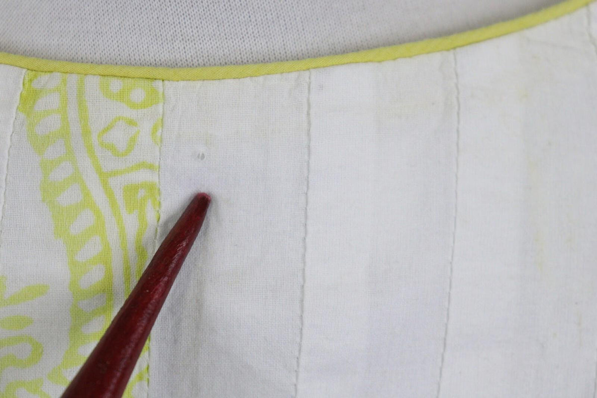 TOAST White Yellow Casual Comfortable 3/4 Sleeve Pleated Top Blouse – Size 12