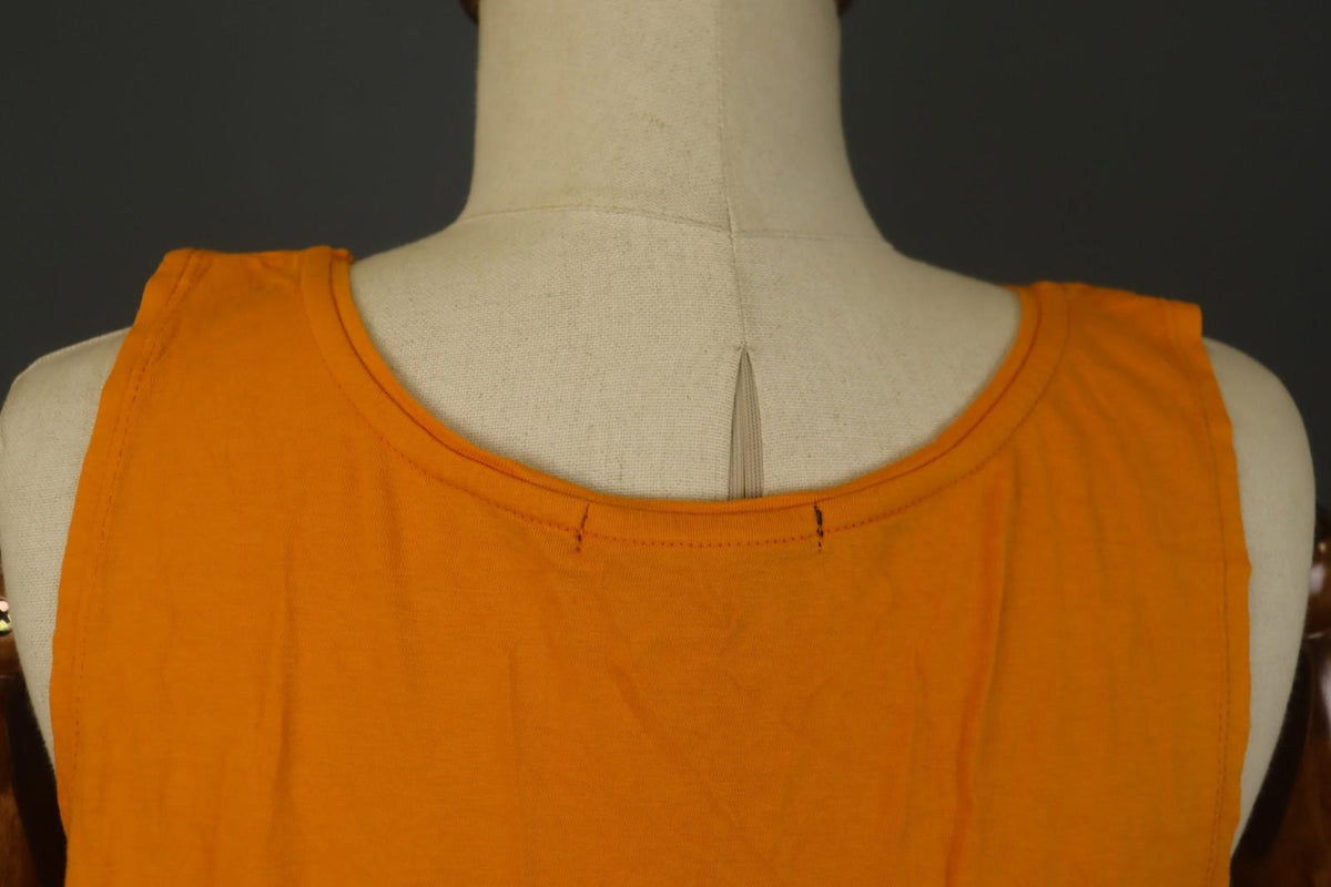GUDRUN SJODEN Yellow Sleeveless Round Neck Stretch Pullover Tank Top – Size M – Used