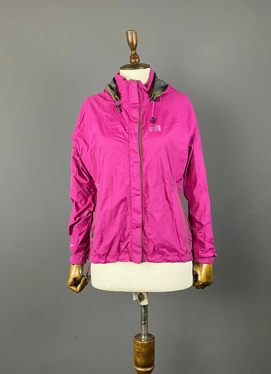 Millet Dry Edge Pink Nylon Hooded Windbreaker Jacket M US 10 UK 12 EU 40-42