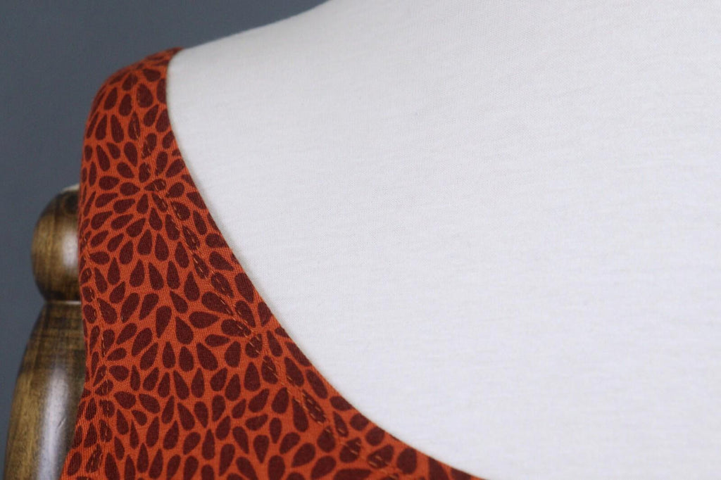 GUDRUN SJODEN Brown Sleeveless Scoop Neck Fit & Flare Dress – Size M
