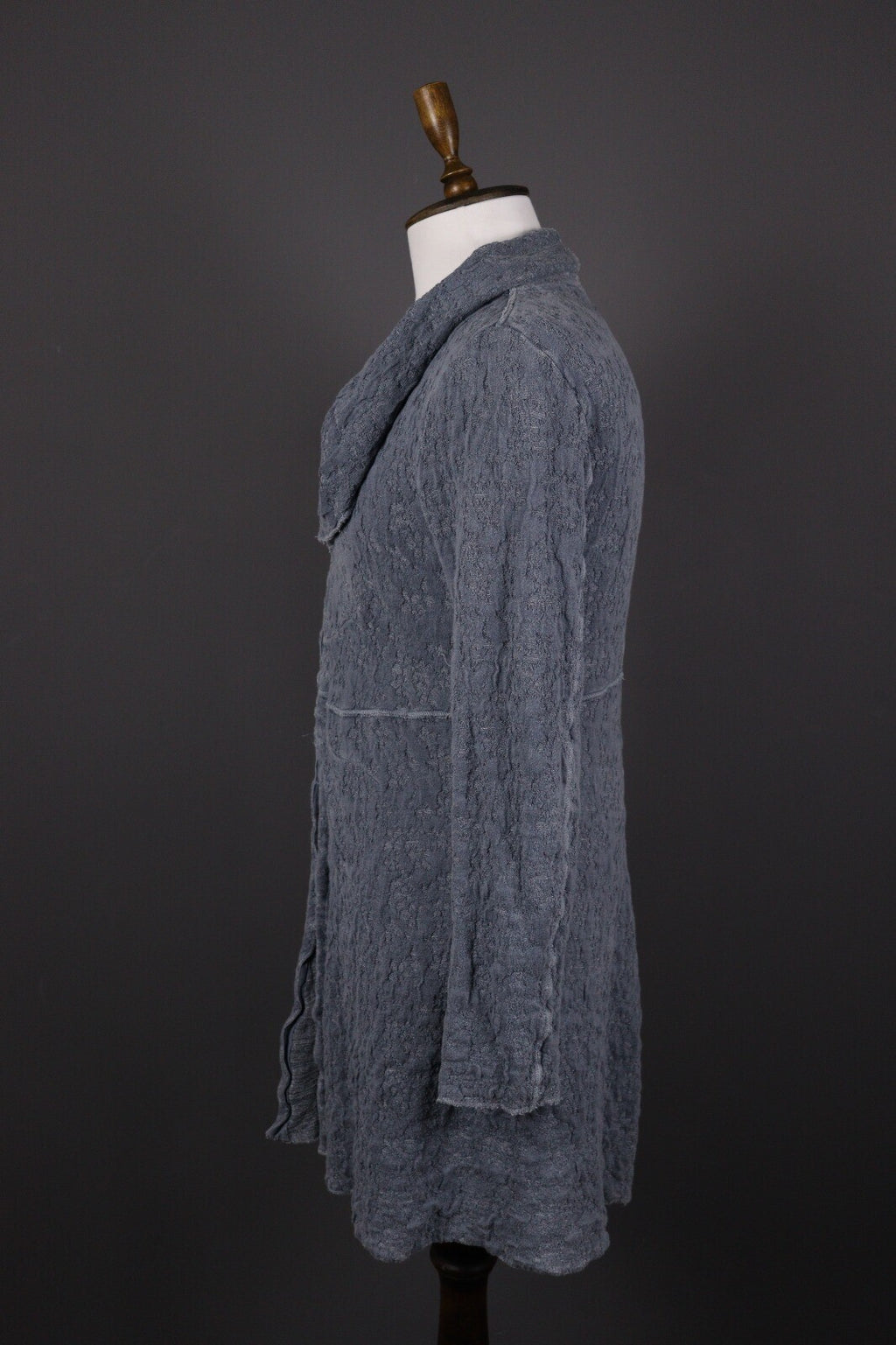 Transit Par Such 530 Gray Long Sleeve Linen Blend Dress – Size 5