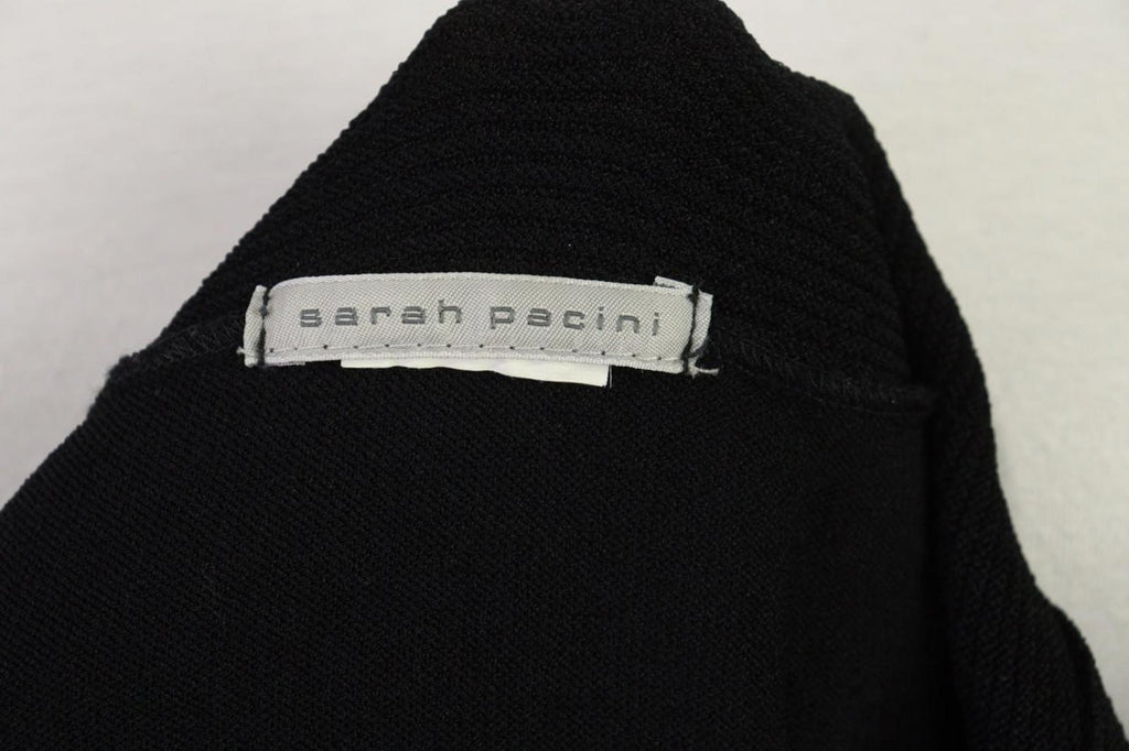 SARAH PACINI Black Cowl Neck Sleeveless Party Cocktail Bodycon Dress – Size M/L
