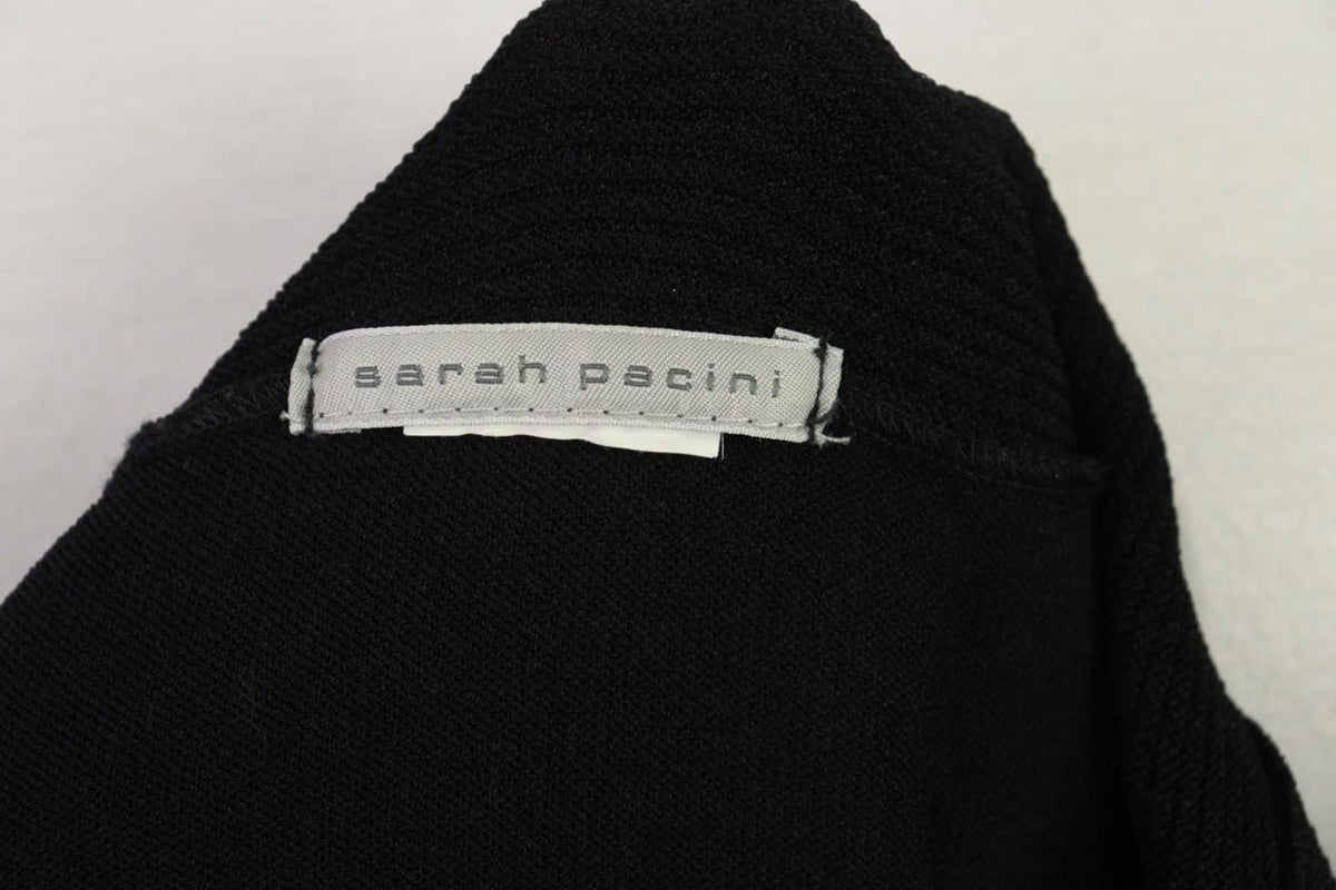 SARAH PACINI Black Cowl Neck Sleeveless Party Cocktail Bodycon Dress – Size M/L
