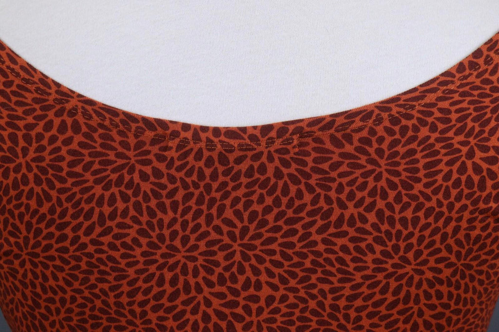 GUDRUN SJODEN Brown Sleeveless Scoop Neck Fit & Flare Dress – Size M