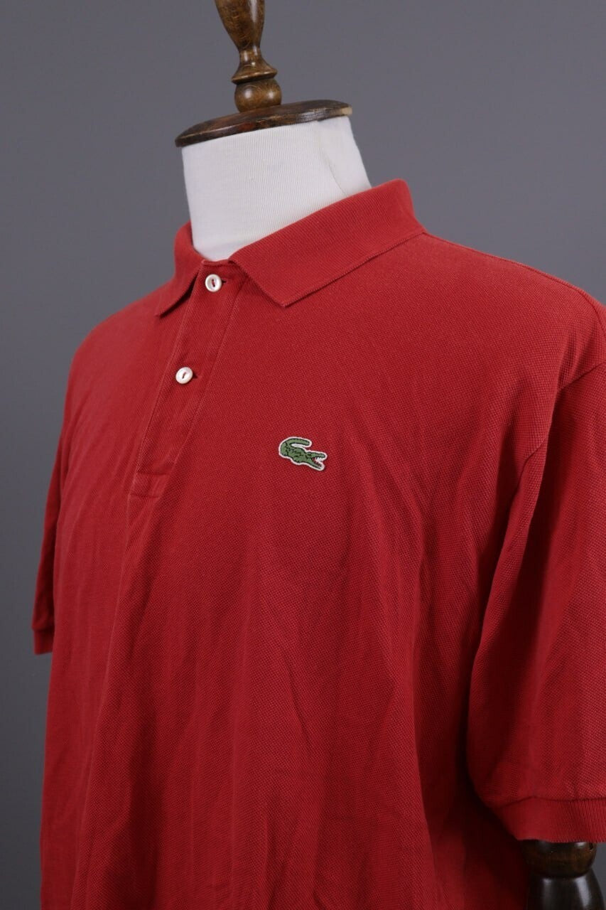 Lacoste Red Summer Men Short Sleeve Polo Shirt – Size 7 XXL
