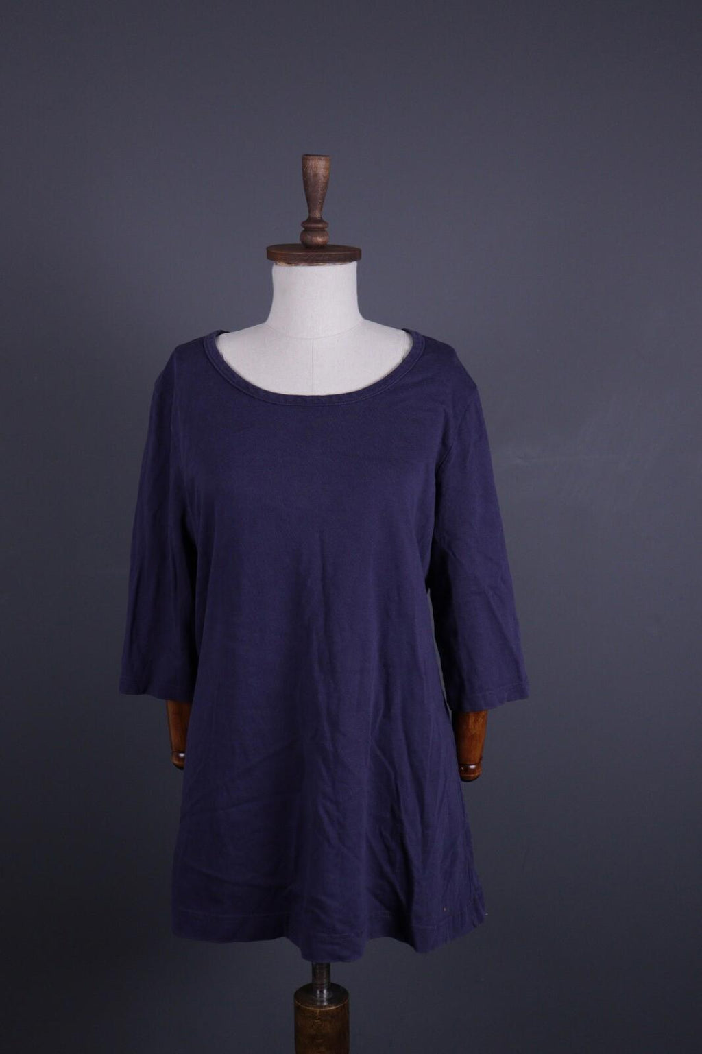 GUDRUN SJODEN Blue Long Short Sleeve Top Shirt Tunic – Size M