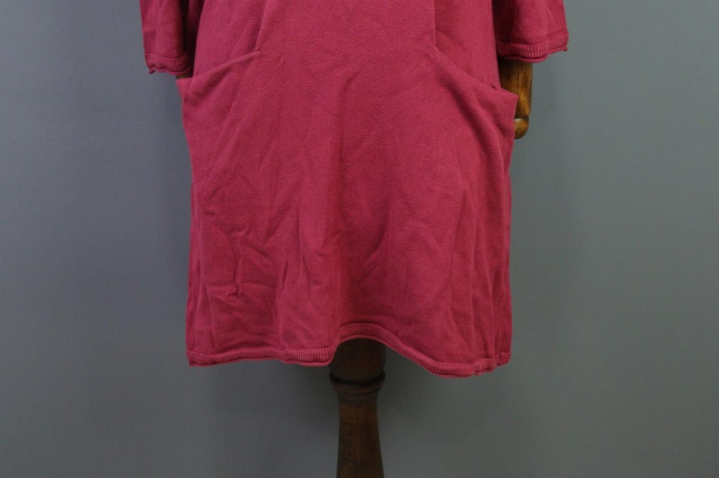 GUDRUN SJODEN Pink Long Sleeve Shift Sweater Knee Dress – Size M
