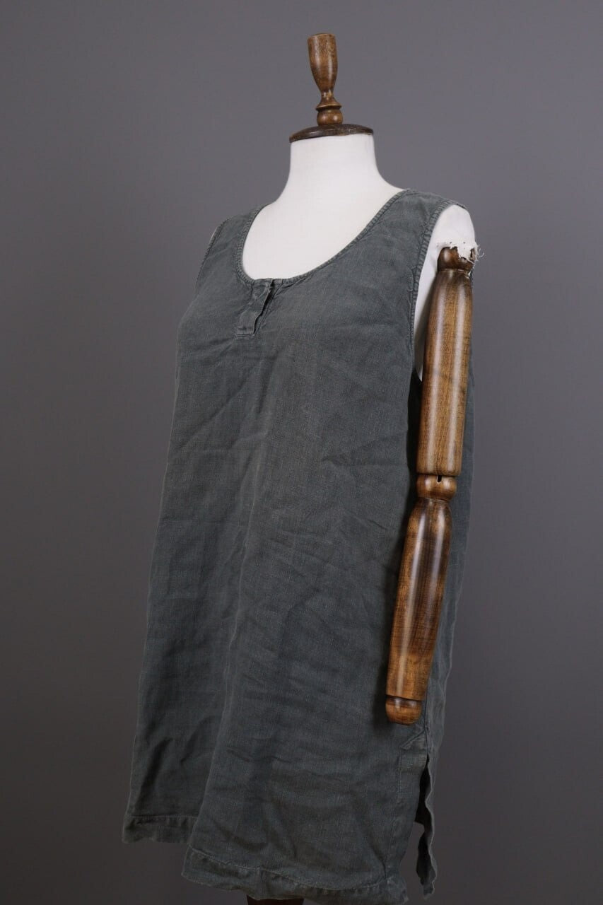 Oska Gray Linen Relaxed Lagenlook Oversized Tunic Dress – Size 4