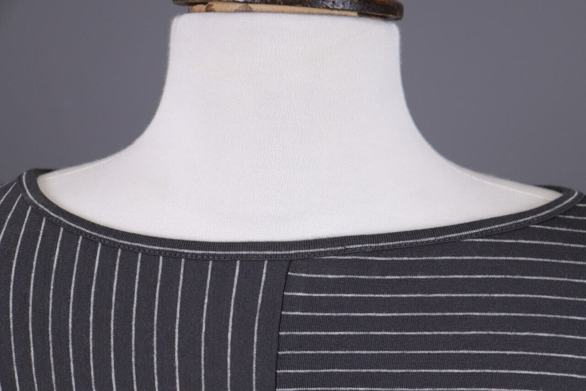 Oska Brown Striped Relaxed Lagenlook Tunic Dress – Size 2