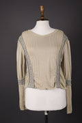 Just Cavalli Ivory Lagenlook Embroidered Knit Long Sleeve Sweater – Size 50