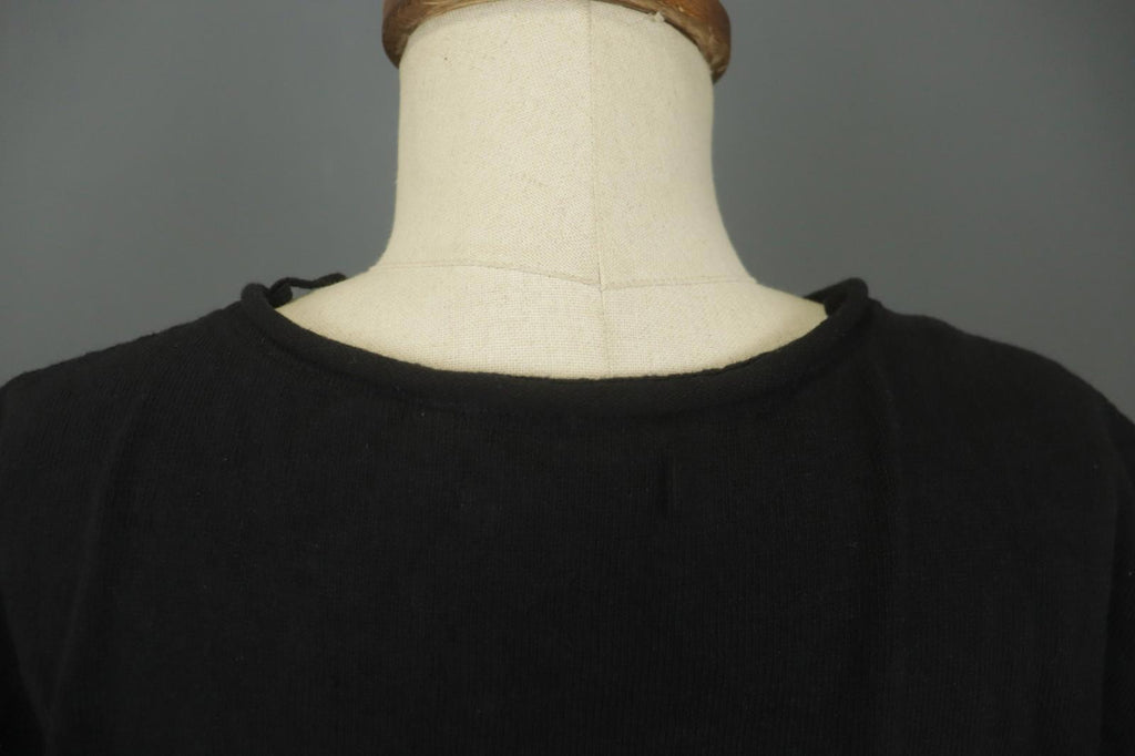 GUDRUN SJODEN Black 100% Cotton Cap Sleeve Crew Neck Pullover Shift Dress – Size M