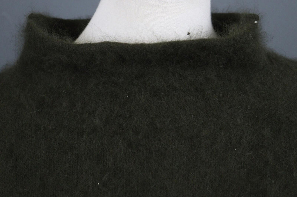 SARAH PACINI Green Angora Knit Sleeveless Shirt Tunic Top One Size