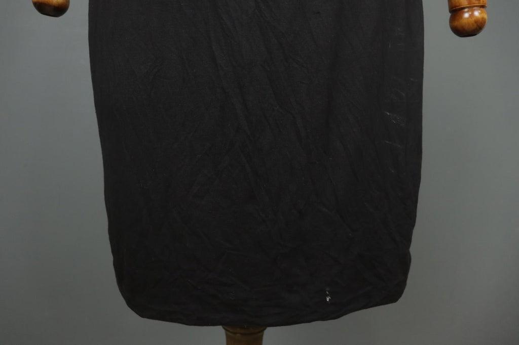 SARAH PACINI Black Nylon Sleeveless V-Neck Belted Waist Wrap Tank Dress – Size 3