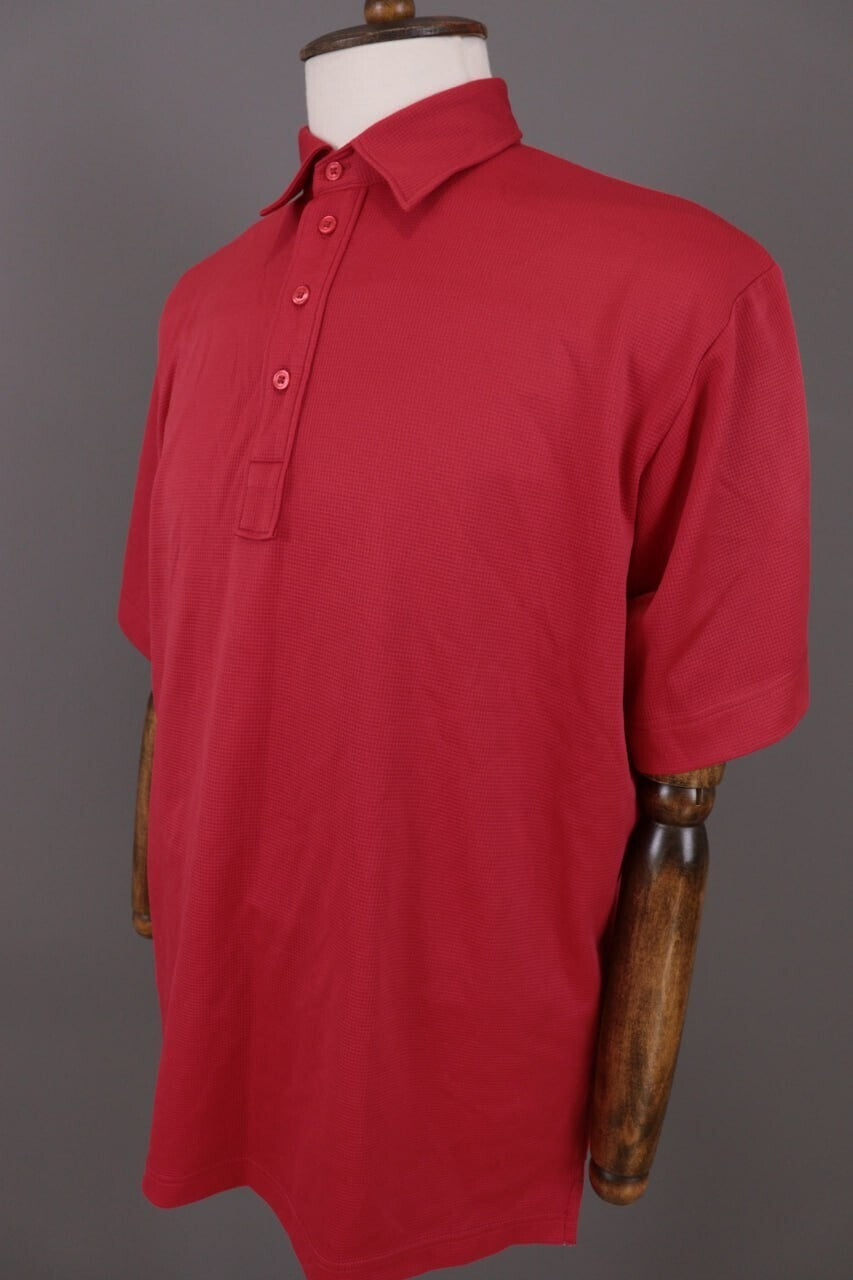 J.Lindeberg Red Sport Golf Short Sleeve Polo Shirt – Size XL