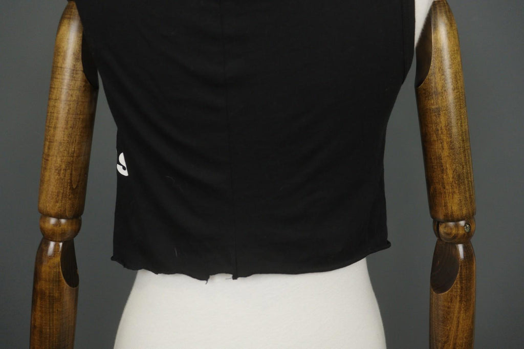 RUNDHOLZ Cropped Tank Top Black Wide Strap Round Neck Regular Pullover – Size S/M