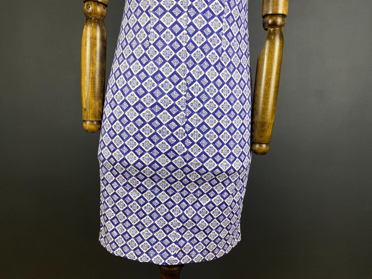Weekend Max Mara Blue Desiner Short Sleeve A-Line Midi Dress – Size 40